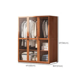 Modern Style Wardrobe Cabinet Wood Clothes Rail Wardrobe Armoire