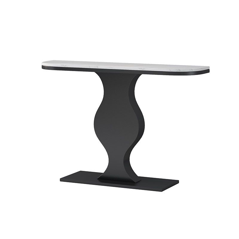 12 Zoll breiter Glamakzent Tabelle Halbmondmetallkonsole Tisch