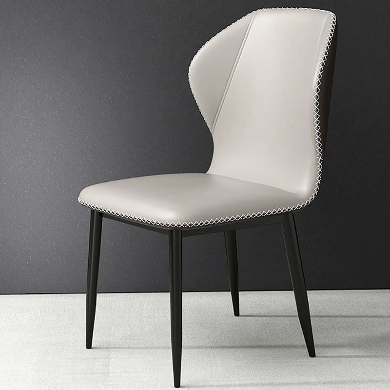 Scandinavian Style Metal Dining Chair Wingback Dining Room Single Chair Clearhalo ' kitchen&dining_furn' 'Dining Chairs' 'Dining Tables & Seating' 'dining_chair' 'furn' 'furn_dining_chair' 'Furniture' 'furniture_dining_chair' 'Kitchen & Dining Furniture' 'kitchen' 1200x1200_e52e2398-ed40-4ff0-819d-3c71f942063d