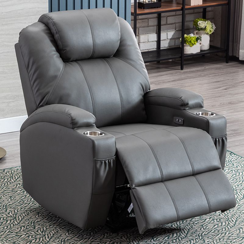 Recliner contemporanea per la casa con porta e braccia