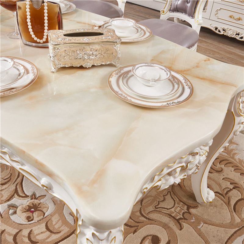 ビクトリアスタイルの長方形テーブルセット1/2/7ピース家に向けてダイニングセット