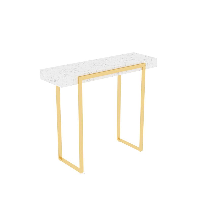 Console di console rettangolo in marmo glam