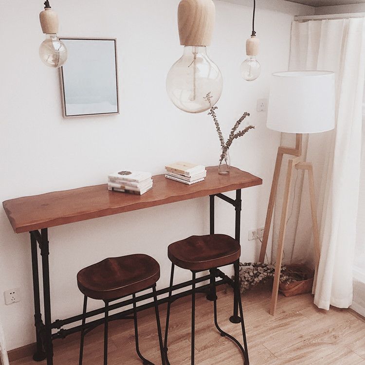 Tavolo da pranzo industriale tavolo da pranzo industriale a pubano industriale a poggiapiedi in legno in legno massiccio