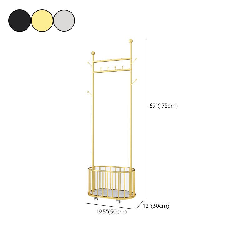 Luxueux cintre de couche métallique couleur couleur crochets debout cordage de moteur de conception