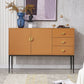 3-Drawer Engineered Wood Sideboard Glam Cabinets Credenza for Living Room Clearhalo 'buffet_sideboard' 'Buffets & Sideboards' 'furn' 'furn_buffet_sideboard' 'Furniture' 'furniture_buffet_sideboard' 'Kitchen & Dining Furniture' 1200x1200_e5311efb-5134-44f6-a37b-30399c4ff75f