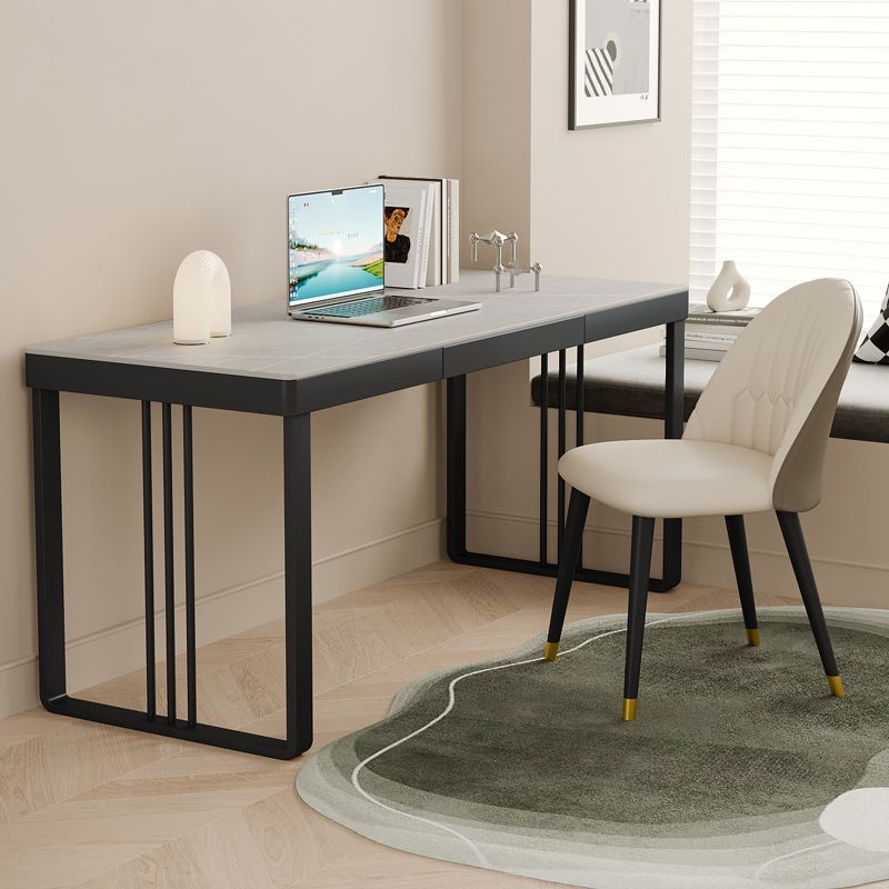 Descripción de la oficina de la oficina rectangular Descripción de la tarea del escritorio de oficina con 2 patas para el hogar