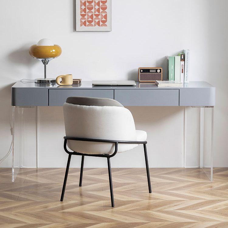 Scrivania per uffici in pietra a forma di rettangolare 2 gambe task desk per casa