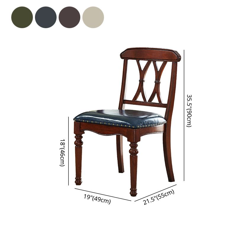 Traditional Leather Restaurant Side Chair Natural Cross Back Dining Chair Clearhalo ' kitchen&dining_furn' 'Dining Chairs' 'Dining Tables & Seating' 'dining_chair' 'furn' 'furn_dining_chair' 'Furniture' 'furniture_dining_chair' 'Kitchen & Dining Furniture' 'kitchen' 1200x1200_e535022d-f3c6-4940-8fa1-b6208a0a8b72
