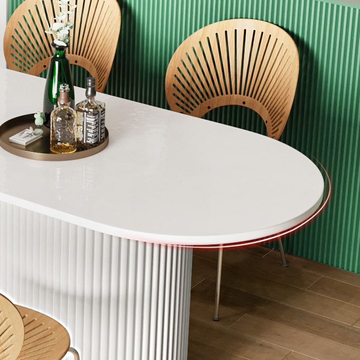Contemporary Wood Standard Dining Table Oval Shape Kitchen Dining Table with Pedestal Base Clearhalo ' dining_table' 'Dining Tables & Seating' 'Dining Tables' 'furn' 'furn_dining_table' 'Furniture' 'furniture_dining_table' 'Kitchen & Dining Furniture' 'kitchen&dining_furn' 'kitchen' 'kitchen_dining_table' 1200x1200_e5363af0-ff44-443f-af3b-603fff5c1087