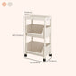 Contemporary Plastic Bookshelf White Standard Shelf Bookcase for Study Room