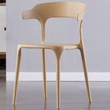 Silla de brazo de estilo moderno plástico silla de acento de comedor de espalda abierta para cocina