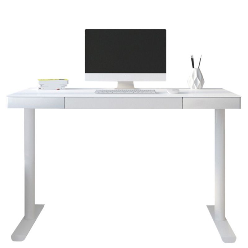 Escritorio de escritura con espejo de vidrio contemporáneo del escritorio de oficina de la base de Parsons