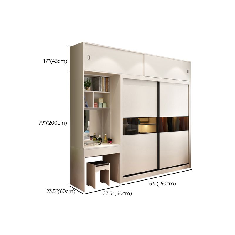 Contemporary Home Engineered Wood Wardrobe Freestanding Wardrobe Closet Clearhalo 'Armoires & Wardrobes' 'armoires_wardrobes' 'Bedroom Furniture' 'furn' 'furn_armoires_wardrobes' 'Furniture' 1200x1200_e5386d9f-d7fb-4941-b6fb-77fa2ecd24d7