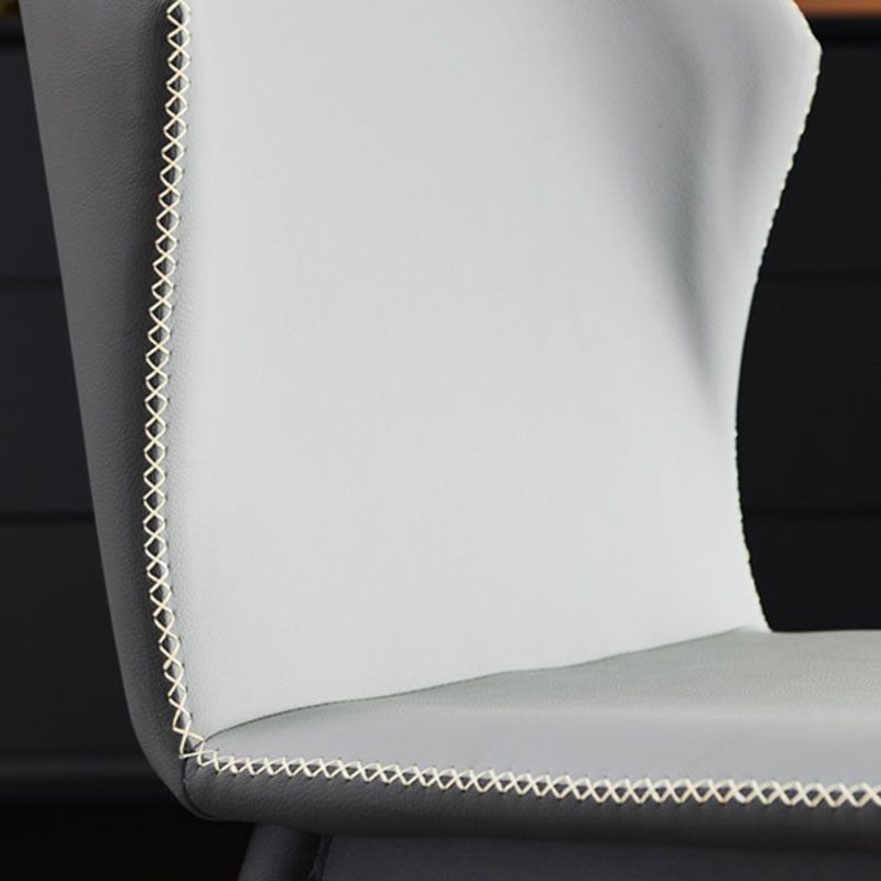 Minimalist Style Wingback Parsons Chair Leather Dining Chairs for Kitchen Clearhalo ' kitchen&dining_furn' 'Dining Chairs' 'Dining Tables & Seating' 'dining_chair' 'furn' 'furn_dining_chair' 'Furniture' 'furniture_dining_chair' 'Kitchen & Dining Furniture' 'kitchen' 1200x1200_e538ebb9-dc83-41a9-960b-7baff0c1fdaa