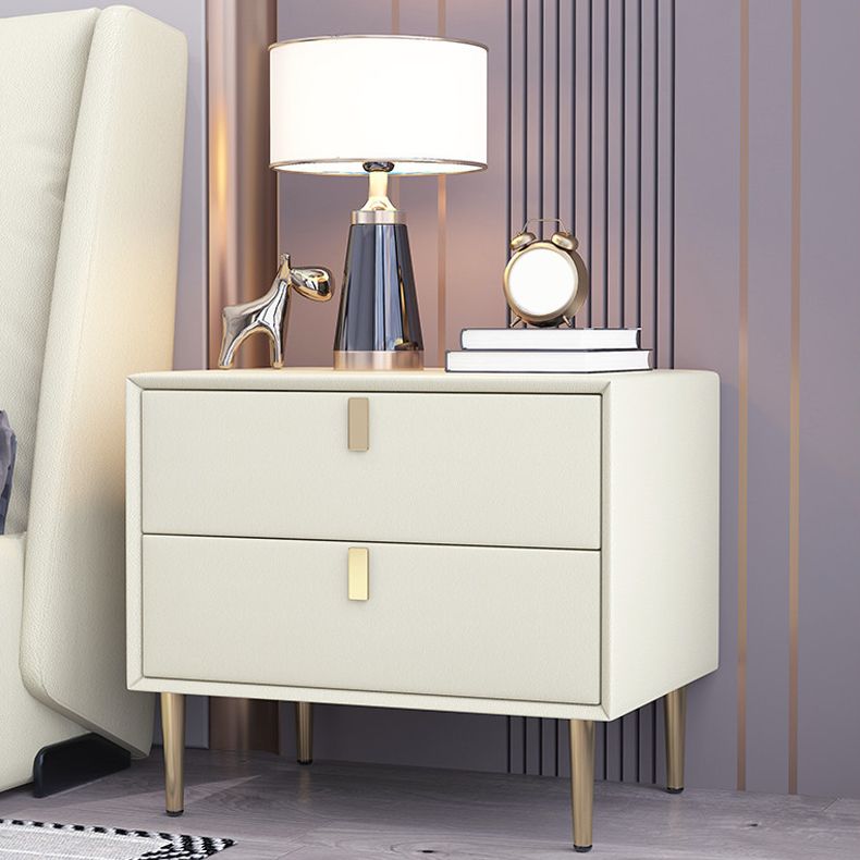 Cama de madera sólida Cabinete de noche de la cama glamorosa con 2-Drawer