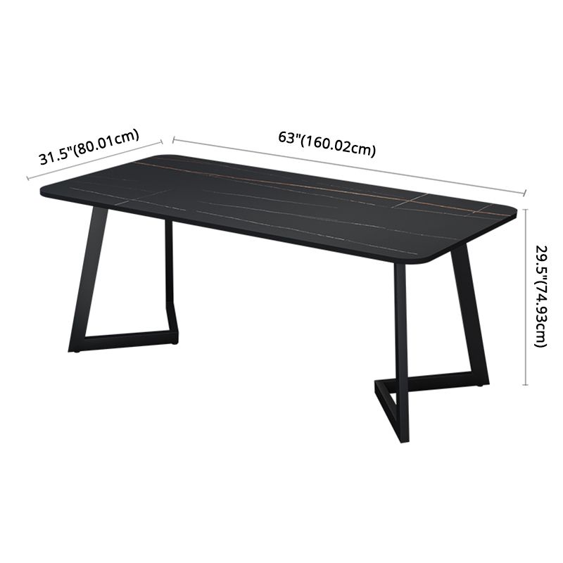 Minimalist Sintered Stone Dining Room Set with Black Base Formal Dining¬†Table¬†Furniture Clearhalo 'Dining Room Sets' 'Dining Tables & Seating' 'dining_room_set' 'furn' 'furn_dining_room_set' 'Furniture' 'furniture_dining_room_set' 'Kitchen & Dining Furniture' 'kitchen&dining_furn' 'kitchen' 1200x1200_e53aefc8-72ab-46ad-a7c1-fa8a756bf42c