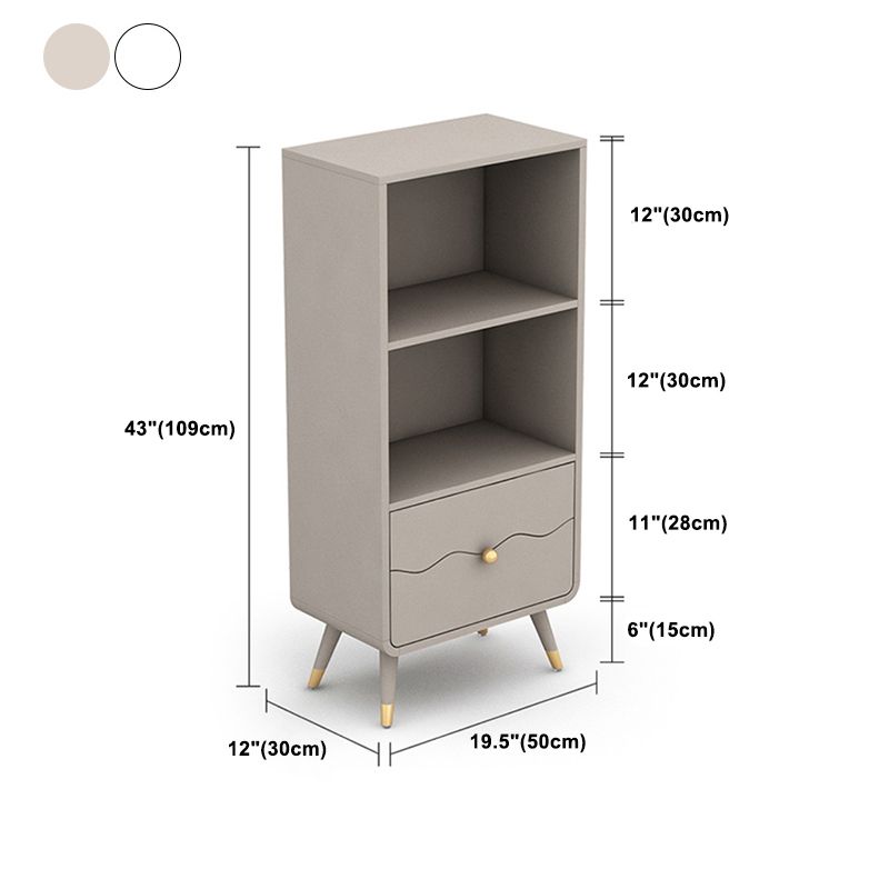 Estantería estándar de estantería de madera de ingeniería sólida de espalda cerrada para el hogar