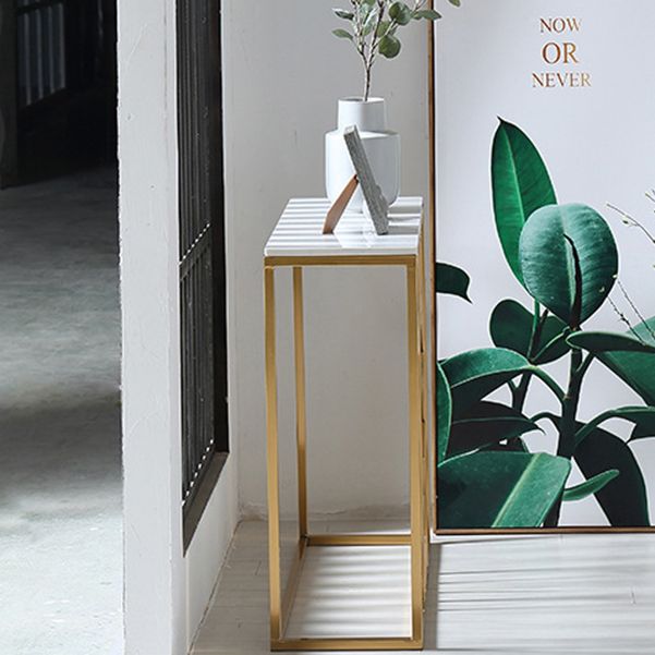 Tavolo di accento della console rettangolare moderna antica console di divano console in marmo