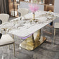 Glam Sintered Stone Dining Table Rectangle Standard Dining Table for Kitchen Clearhalo ' dining_table' 'Dining Tables & Seating' 'Dining Tables' 'furn' 'furn_dining_table' 'Furniture' 'furniture_dining_table' 'Kitchen & Dining Furniture' 'kitchen&dining_furn' 'kitchen' 'kitchen_dining_table' 1200x1200_e53ff4a2-02bd-40f6-9193-4c22702b9856