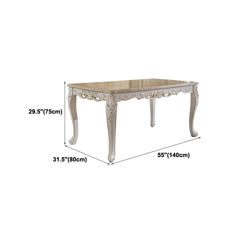 Vitoria White Marble Dining Table Rectangle Dining Table for Kitchen Clearhalo ' dining_table' 'Dining Tables & Seating' 'Dining Tables' 'furn' 'furn_dining_table' 'Furniture' 'furniture_dining_table' 'Kitchen & Dining Furniture' 'kitchen&dining_furn' 'kitchen' 'kitchen_dining_table' 1200x1200_e54241cd-ce91-4c82-a725-9fa32e2adadf