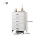 Wooden White  Accent Cabinet Modern Chest with 5 Drawers Modern