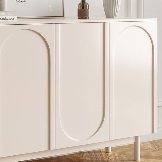 Armadio in legno ingegnerizzato White 35.4 "H Server da pranzo per sala da pranzo