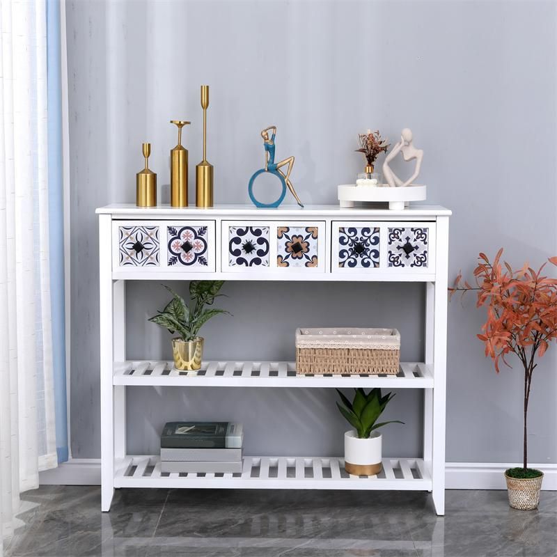 Mid-Century Modern Console Table Rectangle Console Table Floor Shelf Clearhalo 'Console Tables' 'console_tables' 'Entry & Mudroom Furniture' 'furn' 'furn_console_tables' 'Furniture' 1200x1200_e5433e54-4f75-4adf-b507-5ba006c05159