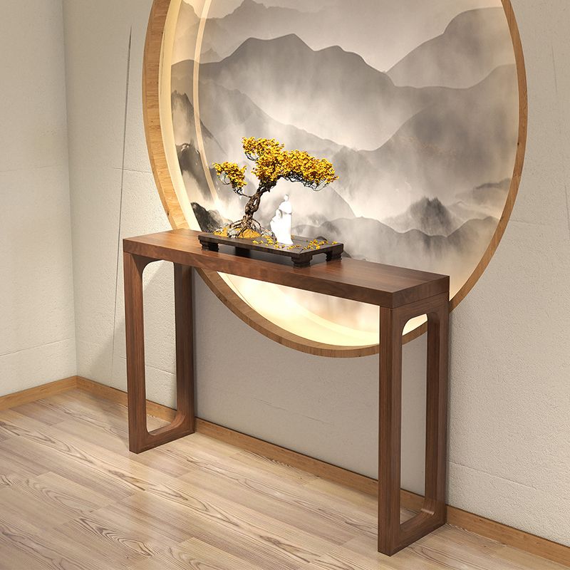 Tavolo da console a rettangolo in legno massiccio Base 33,46 "TABELLO FINE ALTA