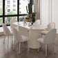 Traditional Luxury Dining Table with White Marble Oval Dining Table for Home