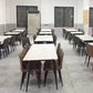 Mesa de comedor rectangular de mármol negro moderno para cocina