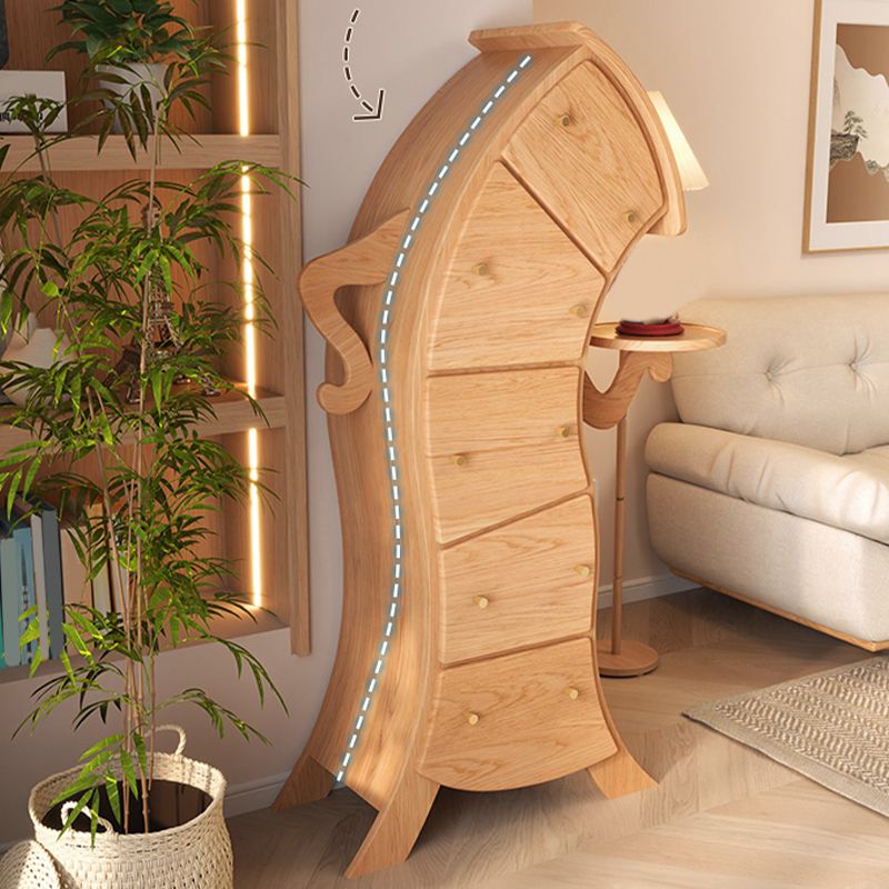 Contemporary Lingerie Chest Vertical Wood Dresser with 5 Drawers for Home Clearhalo 'Bedroom Furniture' 'Dressers & Chests' 'dressers_chests' 'furn' 'furn_dressers_chests' 'Furniture' 1200x1200_e546d376-79d6-406b-ae50-77acec8f6079