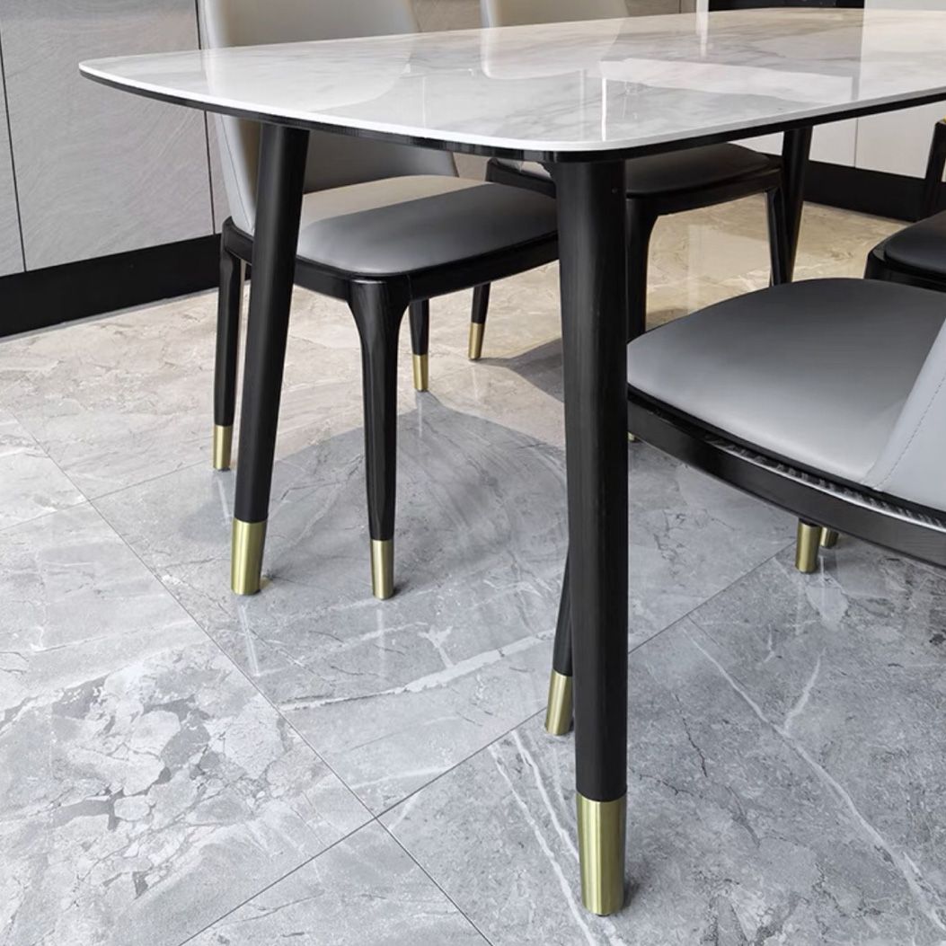 Rectangle Luxury Dining Table Grey Tone Fixed Table of Sintered Stone Clearhalo ' dining_table' 'Dining Tables & Seating' 'Dining Tables' 'furn' 'furn_dining_table' 'Furniture' 'furniture_dining_table' 'Kitchen & Dining Furniture' 'kitchen&dining_furn' 'kitchen' 'kitchen_dining_table' 1200x1200_e548480d-0f5d-4d3b-980e-f3382cb7ee96