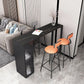 White Modern Style Table in Faux Marble and Metal with Shelf Bar Table Clearhalo 'Bar Furniture' 'Bar Tables' 'bar_tables' 'furn' 'furn_bar_tables' 'Furniture' 'furniture_bar_tables' 'Kitchen & Dining Furniture' 1200x1200_e5494842-4321-46fa-b7f4-145f29b2fd5b