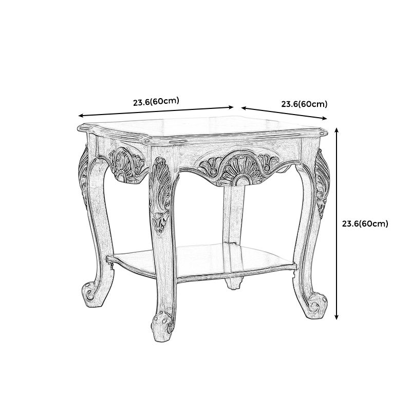 Brown Rubber Wood Side Table, Traditional Rectangular End Table Clearhalo 'Coffee & Accent Tables' 'End & Side Tables' 'end_side_table' 'end_side_tables' 'furn' 'furn_end_side_tables' 'Furniture' 'furniture_end_side_table' 'Living Room Furniture' 1200x1200_e5498024-e6ae-4e7c-97b8-fe975ad38f93