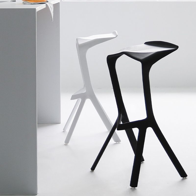 Modern Style Bar-stool Plastic Backless Bar Stool for Kitchen Bar with Plastic Legs Clearhalo 'Bar Furniture' 'Bar Stools' 'bar_stools' 'furn' 'furn_bar_stools' 'Furniture' 'furniture_bar_stools' 'Kitchen & Dining Furniture' 1200x1200_e549edcf-0d20-44c1-a1fe-29988ebaaf74