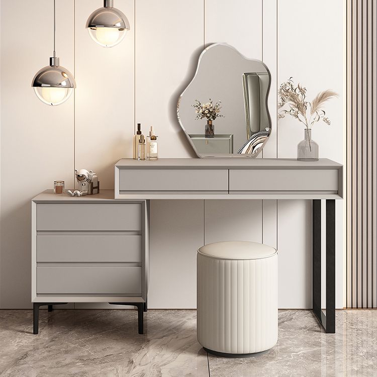 Tablas modernas de tocador de tocador gris/beige