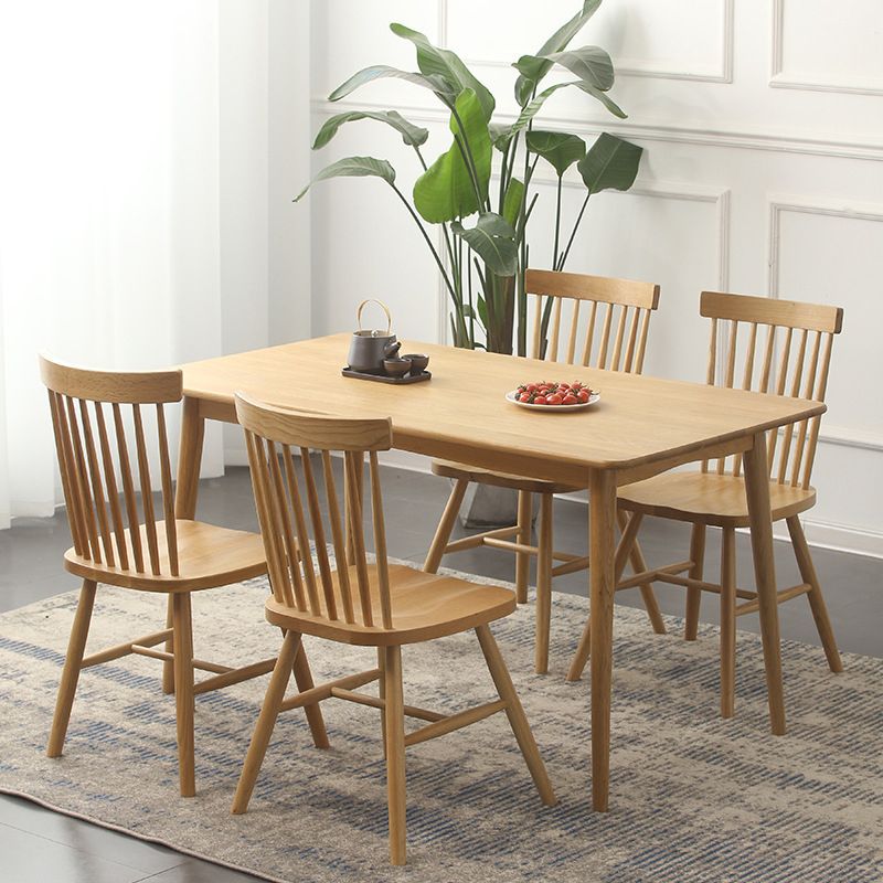 Traditional Side Chair Wood Slat Back Dining Room Chair for Kitchen