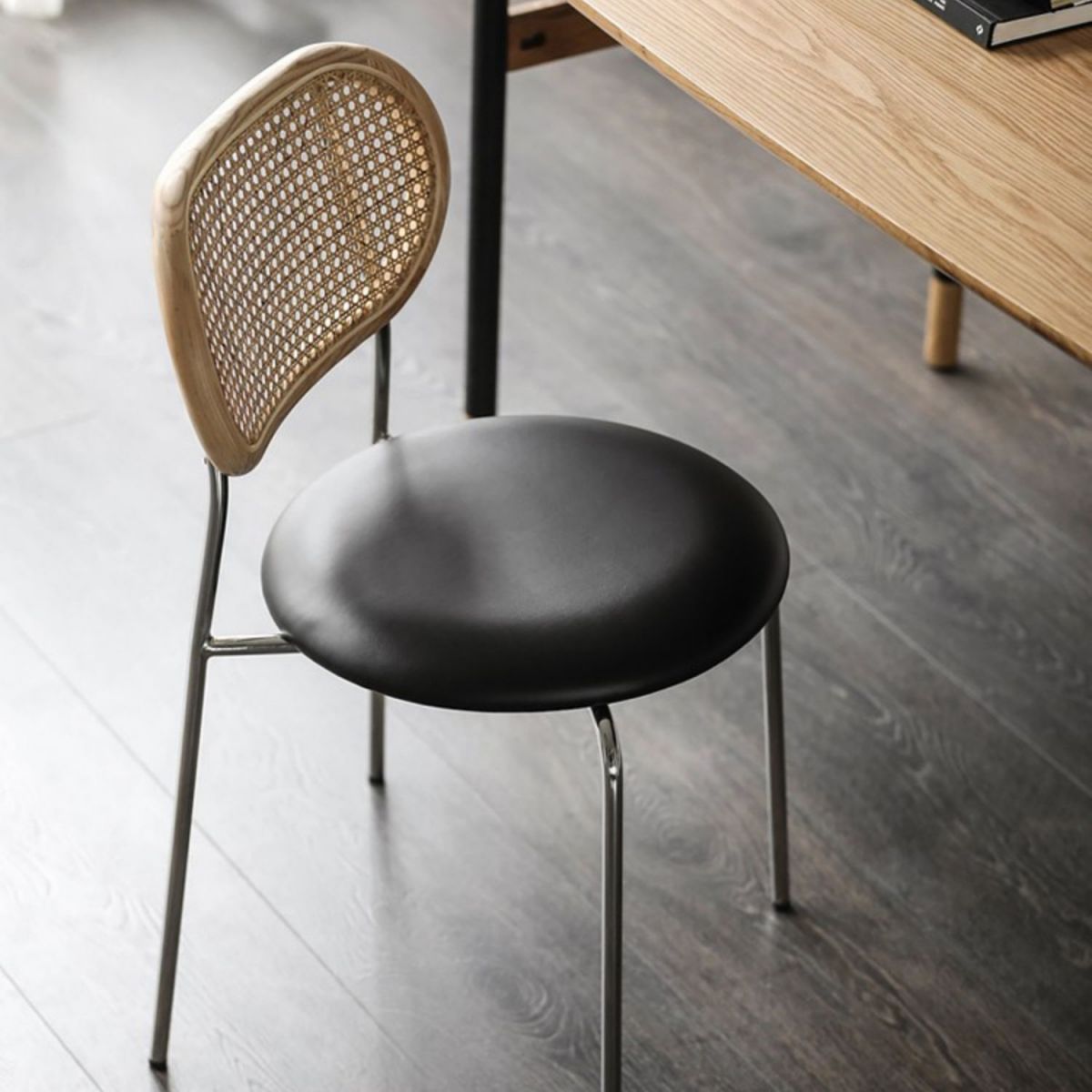 PU Leather Contemporary Side Chair Open Back Dining Chair for Dining Room Clearhalo 'Dining Chairs' 'Dining Tables & Seating' 'dining_chair' 'furn' 'furn_dining_chair' 'Furniture' 'furniture_dining_chair' 'Kitchen & Dining Furniture' 1200x1200_e54c62ed-3de7-4c05-8a82-4692a5caab83