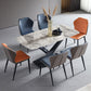 Minimalist Kitchen Gray Dining Table Sintered Stone Rectangle Dining Table with Pedestal Base Clearhalo ' dining_table' 'Dining Tables & Seating' 'Dining Tables' 'furn' 'furn_dining_table' 'Furniture' 'furniture_dining_table' 'Kitchen & Dining Furniture' 'kitchen&dining_furn' 'kitchen' 'kitchen_dining_table' 1200x1200_e54c7280-d9c9-4606-9dbd-d3167a58108b
