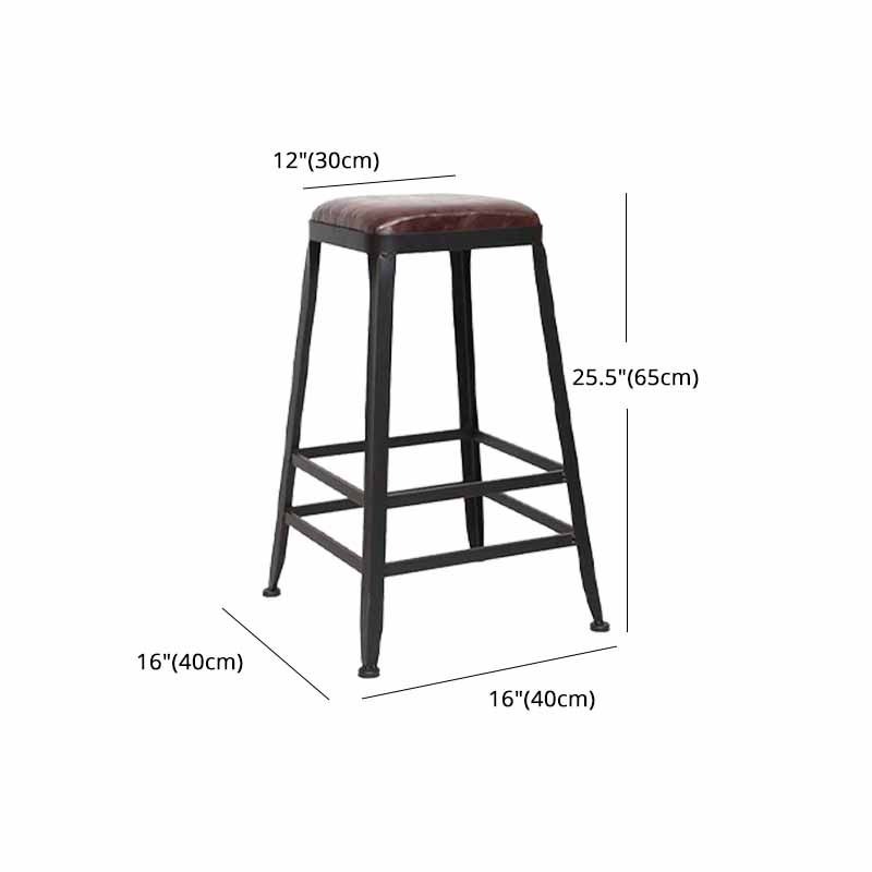 Wooden Square Seat Barstool Industrial Metal Counter Stool with Backrest Clearhalo 'Bar Furniture' 'Bar Stools' 'bar_stools' 'furn' 'furn_bar_stools' 'furniture_bar_stools' 'Kitchen & Dining Furniture' 'kitchen&dining_furn' 'kitchen' 'kitchen_furn' Furniture' 1200x1200_e54cd1f0-3cb4-4752-a812-a99105f94089