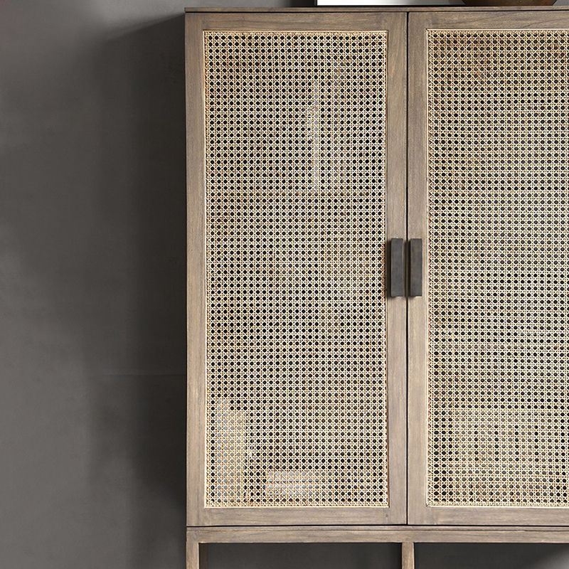 Rectangle Storage Cabinet Solid Wood Bar Pulls Cabinet with Doors Clearhalo 'Cabinets & Chests' 'cabinets_chests' 'furn' 'furn_cabinets_chests' 'Furniture' 'Living Room Furniture' 1200x1200_e54cf2d8-1f79-4b25-8c38-b722ee91cce2