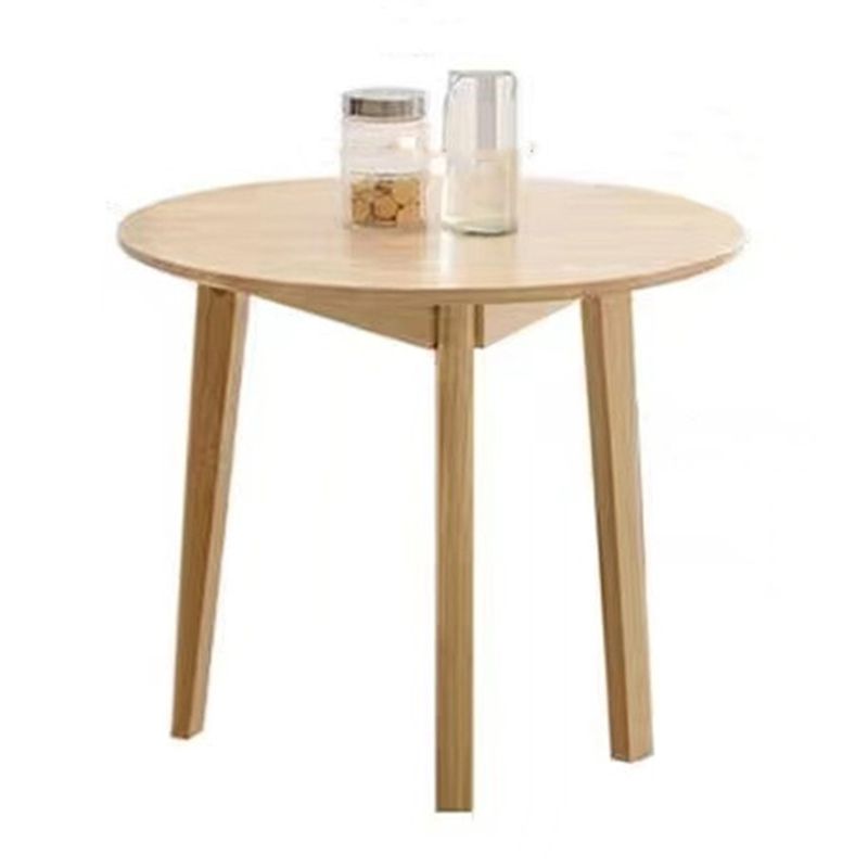 Rubberwood Solid Wood Tripod Table Simplicity Dining Table Round for Kitchen Home Clearhalo ' dining_table' 'Dining Tables & Seating' 'Dining Tables' 'furn' 'furn_dining_table' 'Furniture' 'furniture_dining_table' 'Kitchen & Dining Furniture' 'kitchen&dining_furn' 'kitchen' 'kitchen_dining_table' 1200x1200_e54dcbff-3359-4072-9622-06d2b49dea02