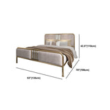 Contemporary Metal Upholstered Headboard Rectangular Panel Bed Clearhalo 'Bedroom Furniture' 'Beds' 'furn' 'furn_beds' 'Furniture' 1200x1200_e54e5fae-5dcb-4ff9-b5c1-3d595c89a05b