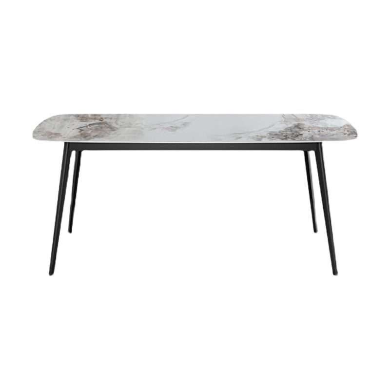 Eigentijdse eetzaal 1/7 pc's gesinterde stenen eettafel met wingback -stoelen