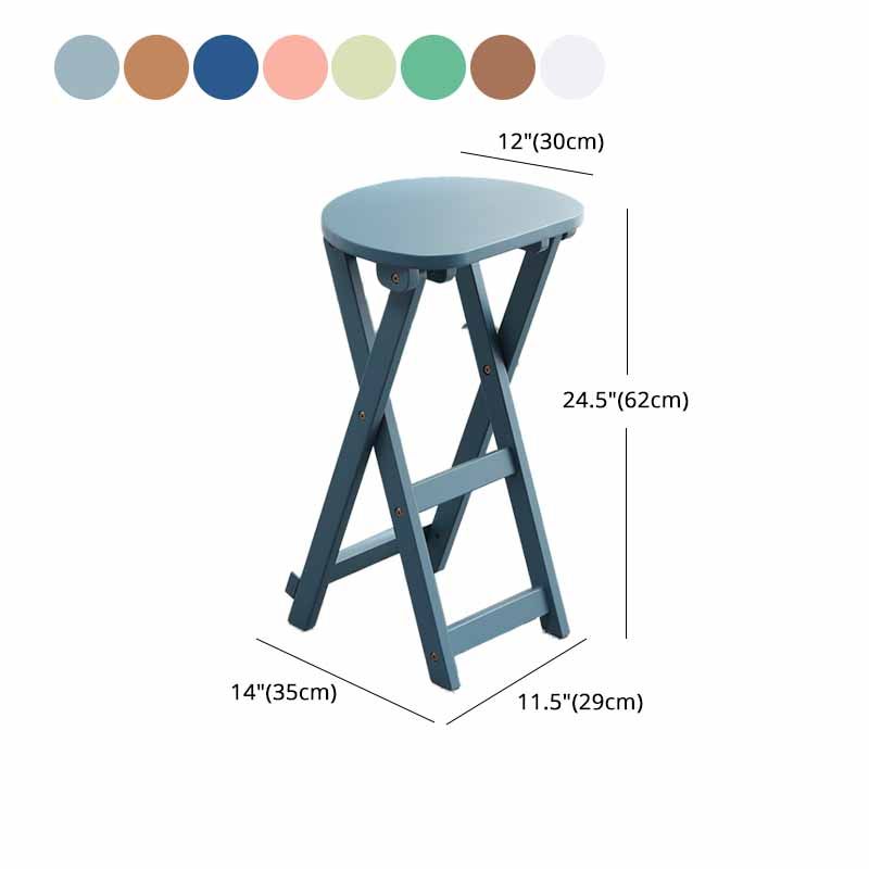 Nordic Style Armless Wood 25-inch Barstools Folding Counter Stools, 1 Piece Clearhalo 'Bar Furniture' 'Bar Stools' 'bar_stools' 'furn' 'furn_bar_stools' 'furniture_bar_stools' 'Kitchen & Dining Furniture' 'kitchen&dining_furn' 'kitchen' 'kitchen_furn' Furniture' 1200x1200_e54eaa35-b67d-43df-b202-b95d3bdf4267