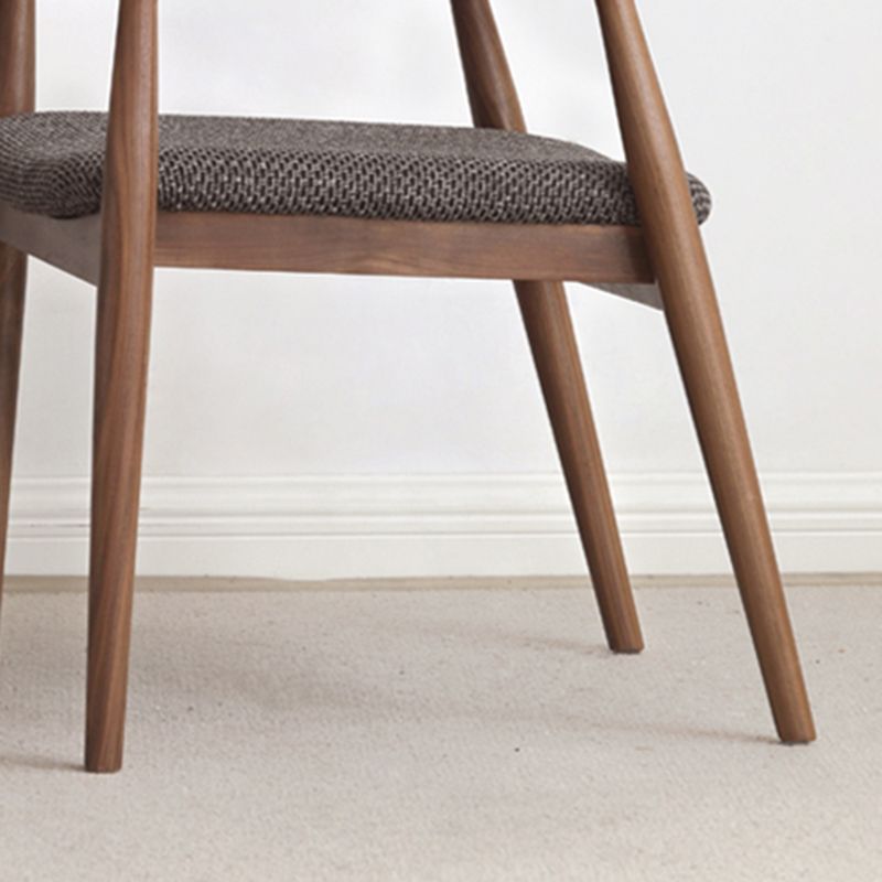Modern Armrest Backrest Cushion Chair with Wood Legs for Dining Room Clearhalo 'Dining Chairs' 'Dining Tables & Seating' 'dining_chair' 'furn' 'furn_dining_chair' 'Furniture' 'Kitchen & Dining Furniture' 1200x1200_e5503fd7-8126-4fdf-9ebf-ae435e3cc745