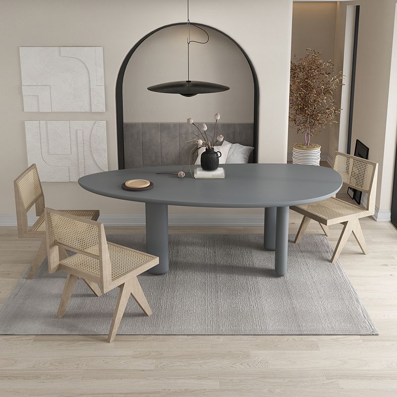 Oval Tripod Base Dining Table Solid Wood Modern Kitchen Dinner Dining Room Table Clearhalo 'Dining Tables & Seating' 'Dining Tables' 'dining_table' 'furn' 'furn_dining_table' 'Furniture' 'furniture_dining_table' 'Kitchen & Dining Furniture' 'kitchen' 'kitchen_dining_table' 1200x1200_e55099d8-b3a0-45df-a4b2-69ca3f857bdd