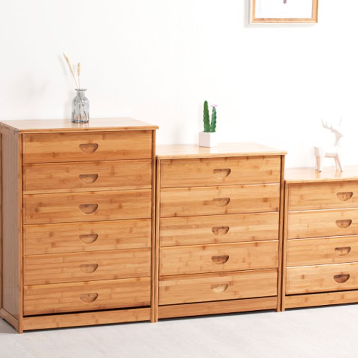 Modern Bamboo Storage Chest Dresser Bedroom Storage Chest with Drawers