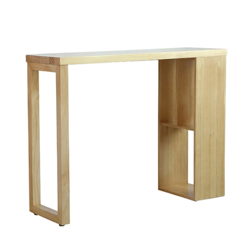 Double Pedestal Bar Table Set 2/3 Pcs Solid Wood Bar Table and Backless Stools Clearhalo 'Bar Furniture' 'furn' 'furn_home_bar_bar_sets' 'Furniture' 'Home Bars & Bar Sets' 'home_bar_bar_sets' 'Kitchen & Dining Furniture' 1200x1200_e551b1cb-798d-47bd-bed4-59394c0430bb