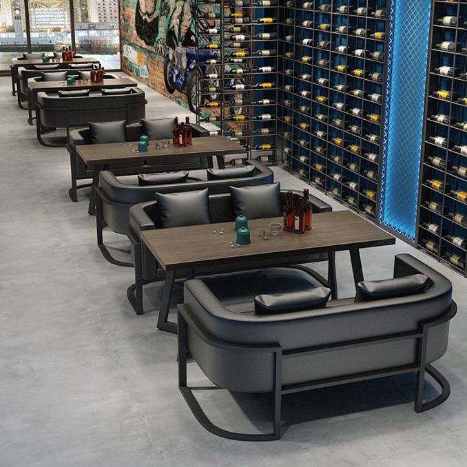 Industrial Solid Wood Dinner Table Brown Table with Black Frame for Dinning Room Clearhalo ' dining_table' 'Dining Tables & Seating' 'Dining Tables' 'furn' 'furn_dining_table' 'Furniture' 'furniture_dining_table' 'Kitchen & Dining Furniture' 'kitchen&dining_furn' 'kitchen' 'kitchen_dining_table' 1200x1200_e551df06-072e-4108-bb2a-184f2e777e8a